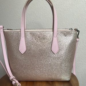 USED KATE SPADE ♠️ BAG!! Rose gold sparkly Crossbody